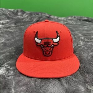 New Era Chicago Bulls Fitted Hat Size 7 1/8